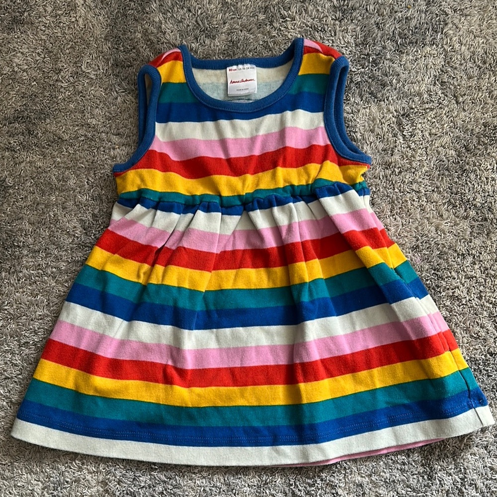Hanna Andersson Striped Tank Dress with Pockets